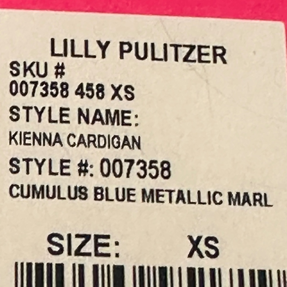Brand New Lilly Pulitzer Kienna Cardigan Cumulus Blue XS Preppy Cropped - Picture 6 of 8